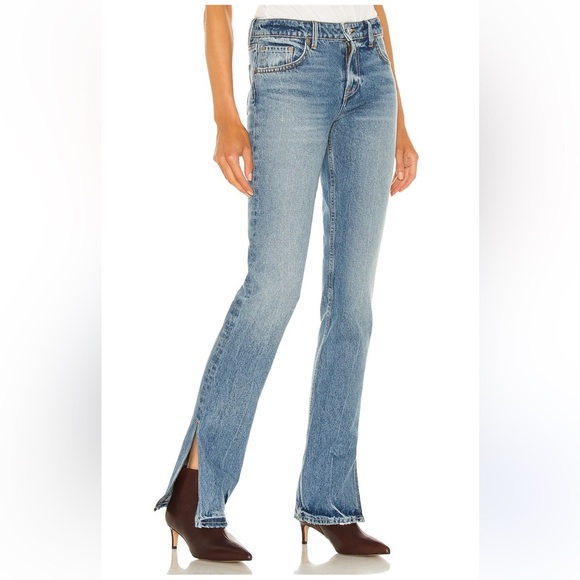 GRLFRND The Hailey low rise slim boot with slit Melrose 25 - Picture 1 of 10